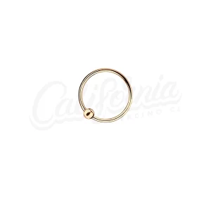 Argolla piercing bolita oro rosado 10mm