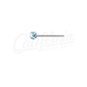 Piercing nariz brillo agua marina 1,5mm