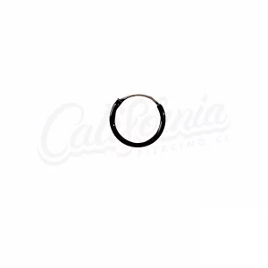 Argolla piercing lisa negra 12mm
