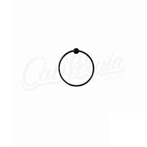 Argolla piercing bolita negra 12mm