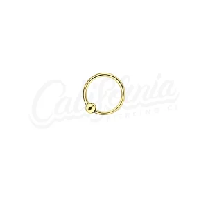 Argolla piercing bolita oro 8mm