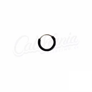 Argolla piercing lisa negra 8mm