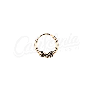 Argolla piercing bali oro rosado 10mm