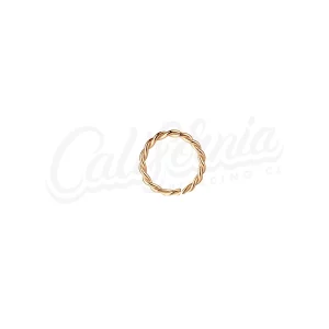 Argolla piercing twisted oro rosado 8mm