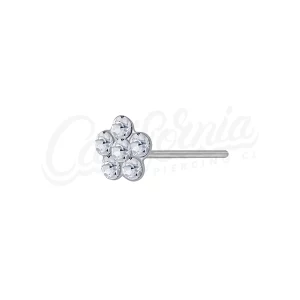 Piercing flor blanco