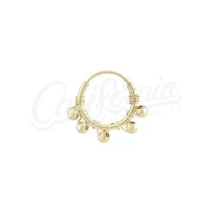Argolla piercing especial balls oro 10mm