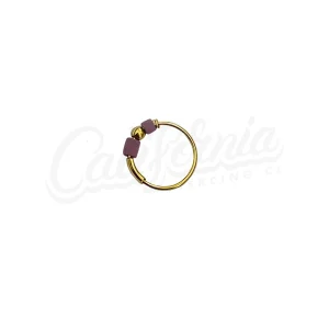 Argolla piercing mostacilla morado oro 10mm