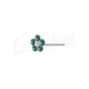 Piercing flor esmeralda