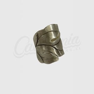 Anillo hojas adaptable plata