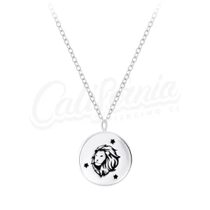 Collar leo plata
