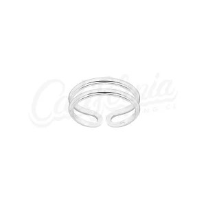 Anillo midi 2 costilla plata
