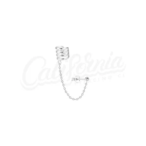 Ear cuff cadena plata