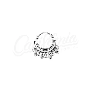Septum piercing plata