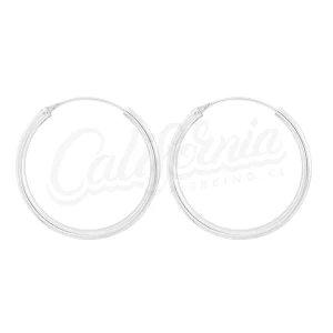 Argolla lisa gruesa plata 40mm