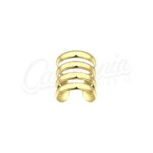 Ear cuff 4 costillas oro