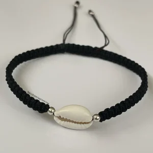 Pulsera concha ovalada blanca K-23