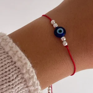 Pulsera de hilo adaptable – ojo turco K-11